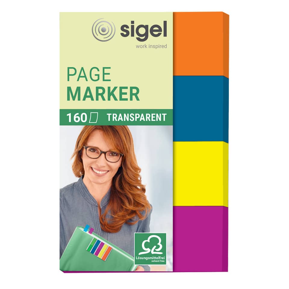 Page Marker Film - 20 x 50 mm, sortiert, 4x 40 Streifen