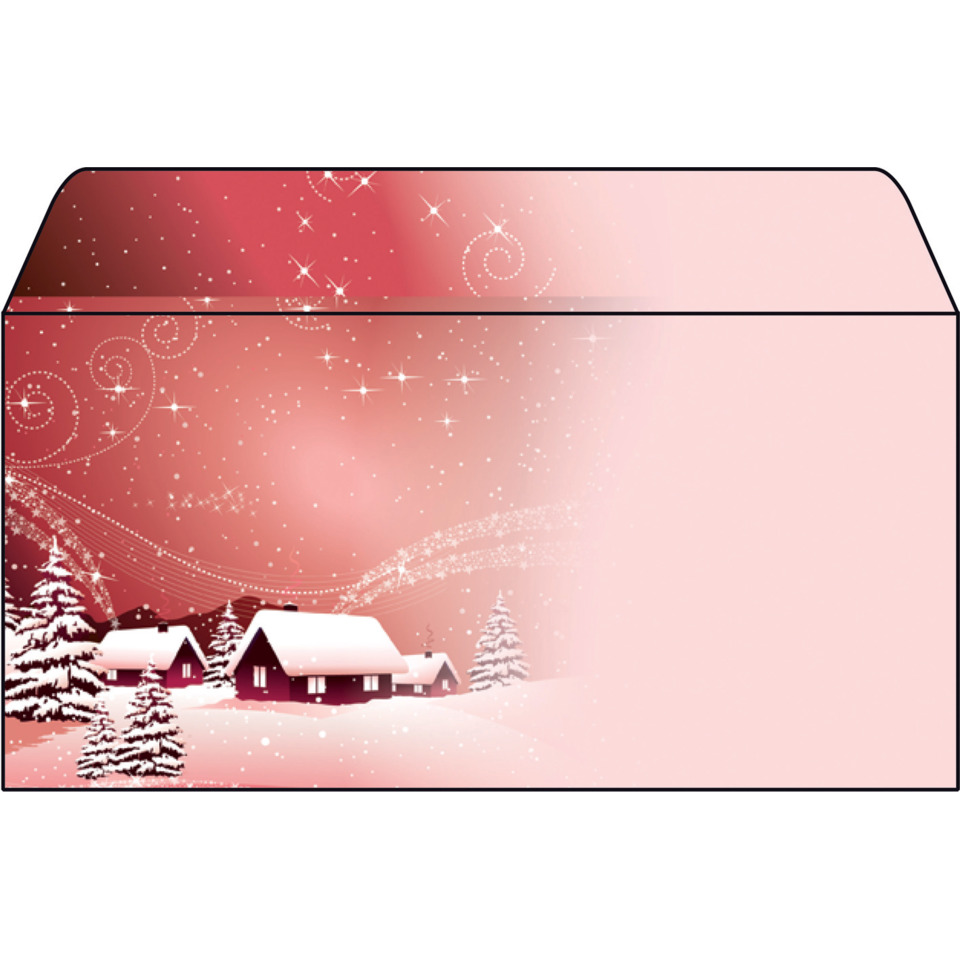 Weihnachts-Umschlag Silent Night - DIN lang (110x220 mm), 50 Umschläge