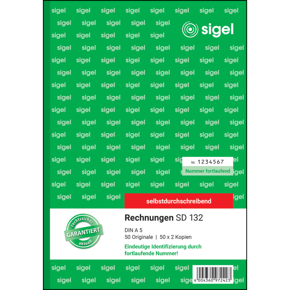 Rechnungen mit fortlfd. Nummerierung - A5, 1., 2. und 3. Blatt bedruckt, SD,MP, 3 x 50 Blatt
