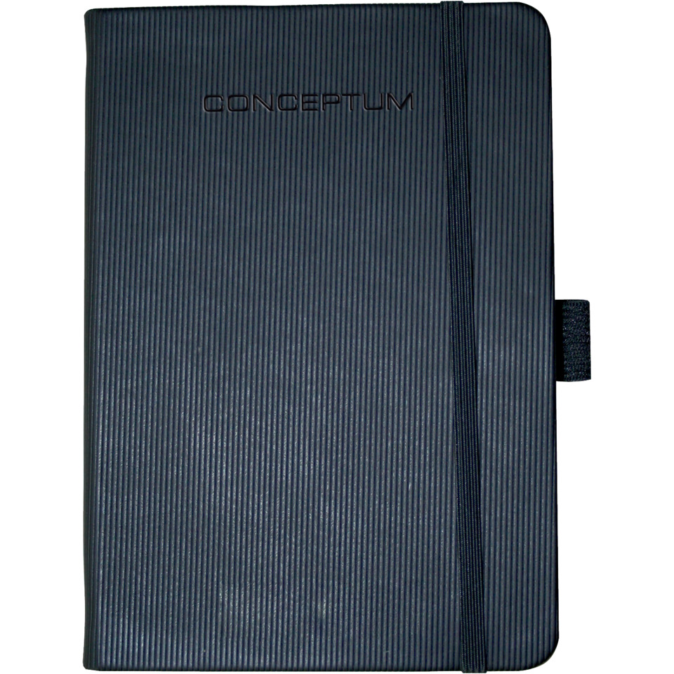 Notizbuch Conceptum - ca. A4, blanko, 194 Seiten, schwarz, Hardcover