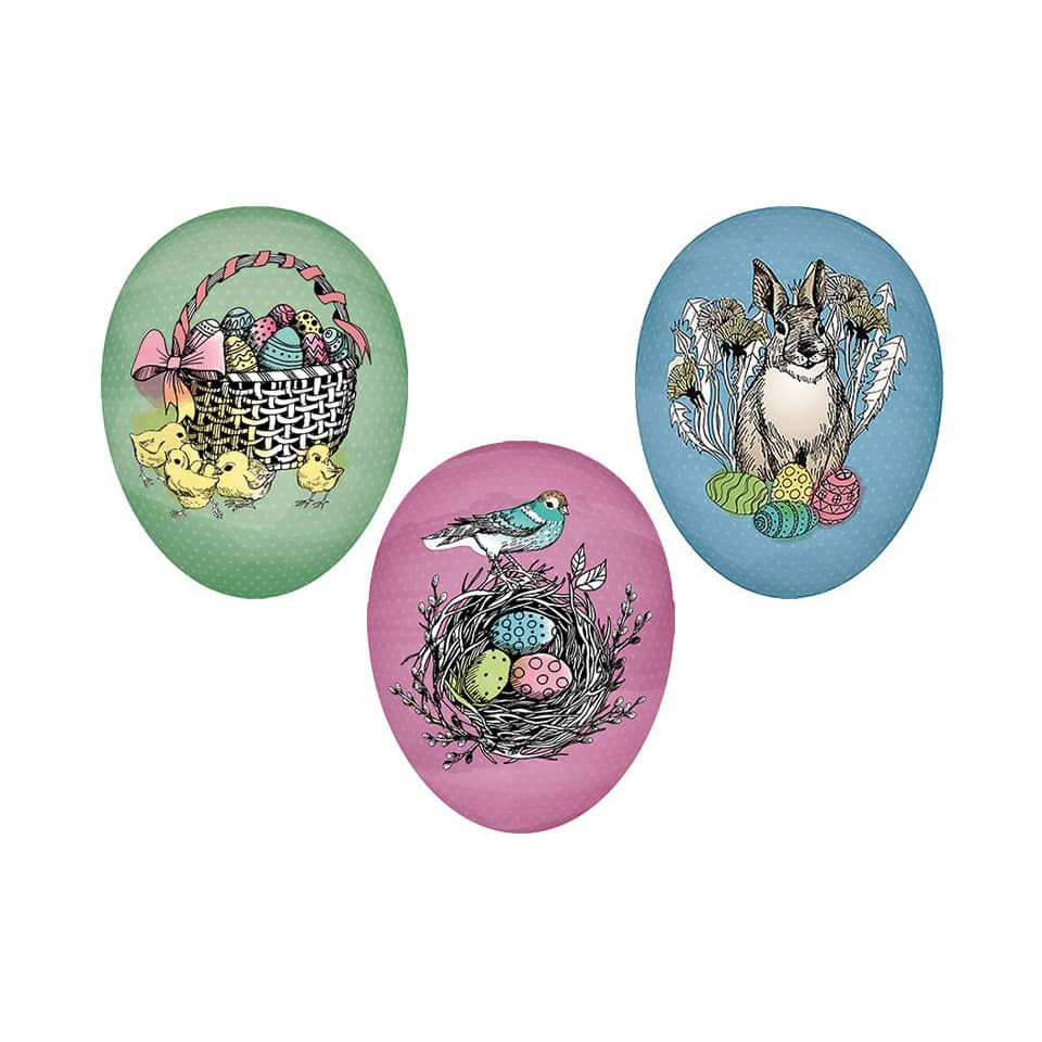 Füllei Ostern - Ø 18 cm, bunt sortiert matt