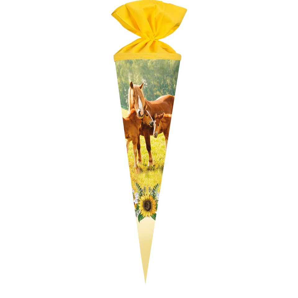 Schultüte Fohlenweide - rund, 70 cm