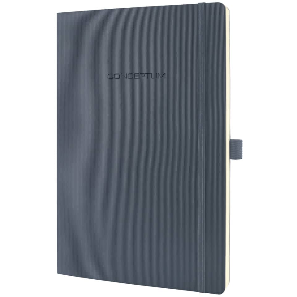 Notizbuch Conceptum - ca. A4, kariert, 194 Seiten, dark grey, Softcover