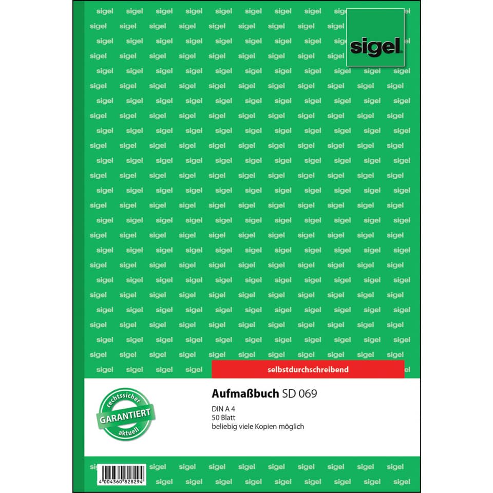 Aufmaßbuch - A4, SD, MP, 50 Blatt
