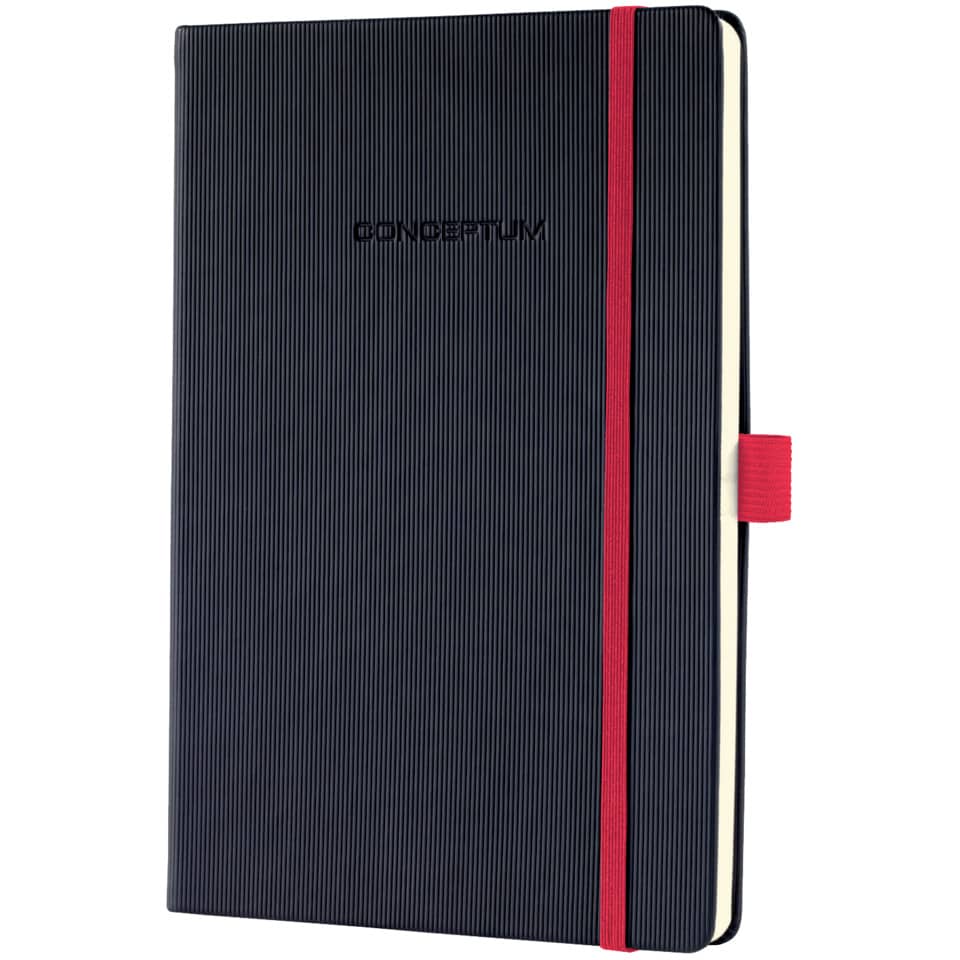 Notizbuch Conceptum Red Edition - ca. A5, kariert, schwarz