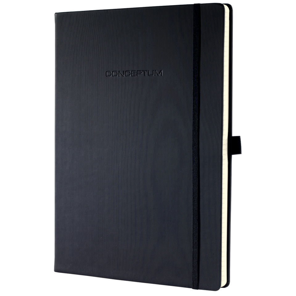 Notizbuch Conceptum - ca. A4, punktkariert, 194 Seiten, schwarz, Hardcover