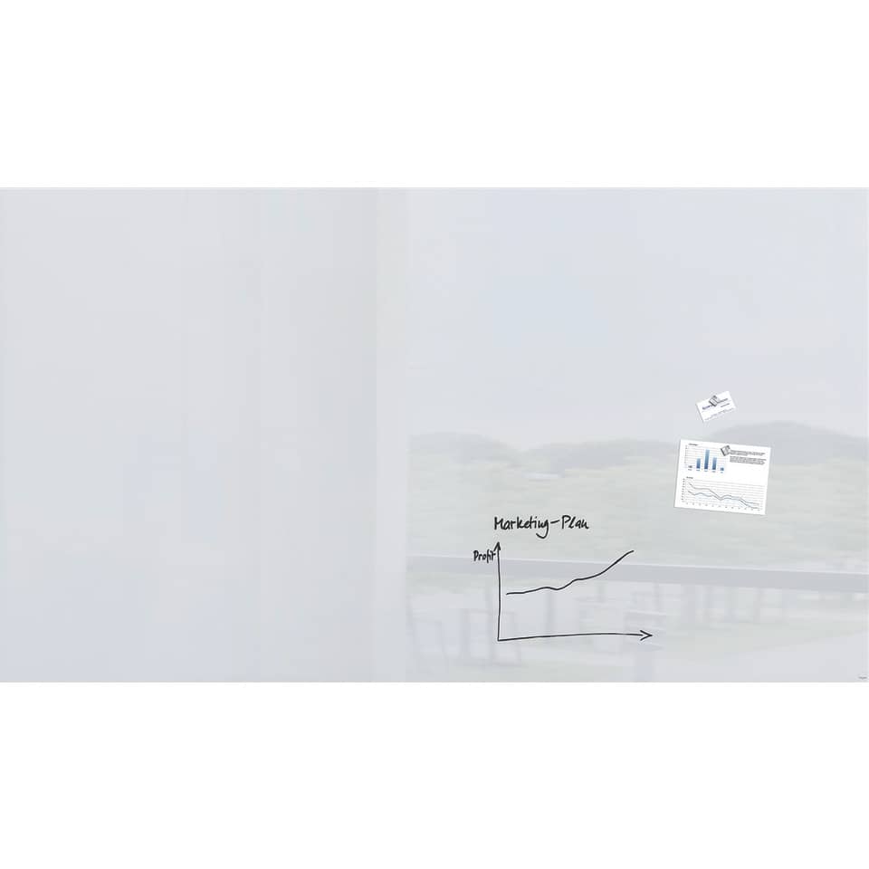 Glas-Magnetboard Artverum - super-weiß, 240 x 120 cm