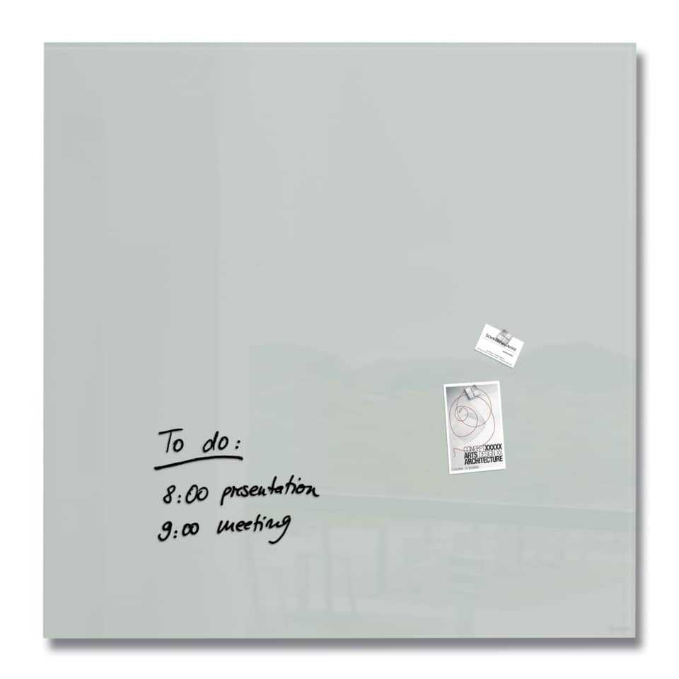 Glas-Magnetboard Artverum - grau, 100 x 100 cm
