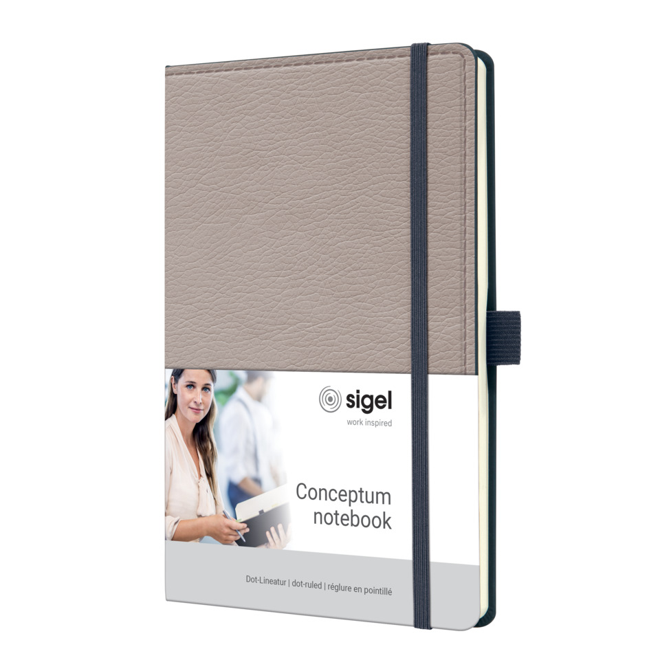 Notizbuch Conceptum ca. A5 194 S. Dot-Lineatur 80g/m², Casual beige