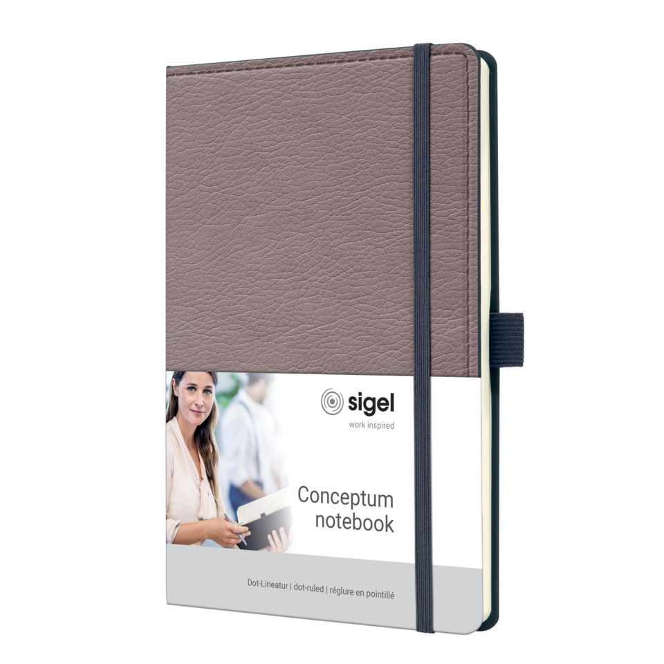 Notizbuch Conceptum ca. A5 194 S. Dot-Lineatur 80g/m², Casual taupe
