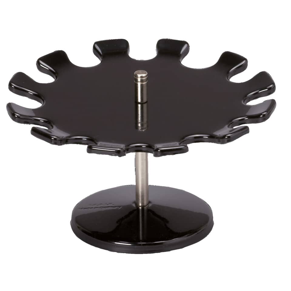 Stempelträger - drehbar, 160 x 100 x 160 mm, schwarz, für 12 Stempel