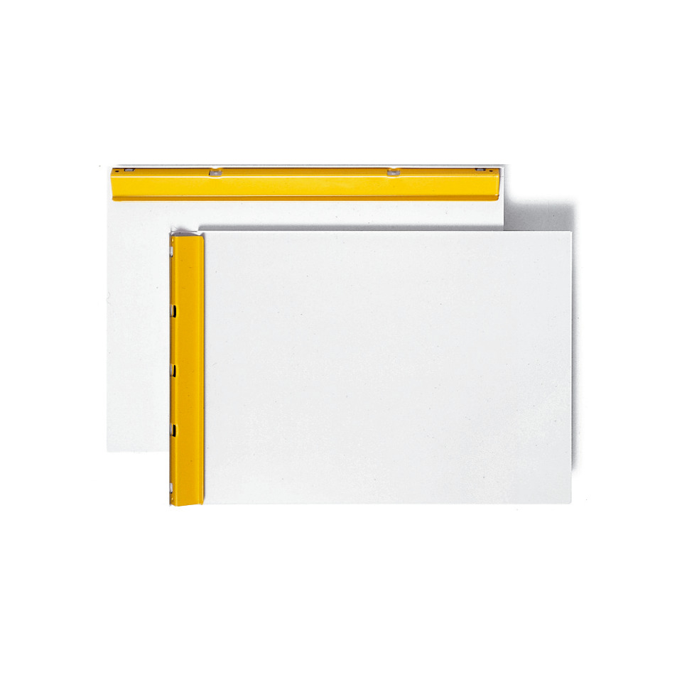 Schreibplatte - A4, Aluminium, Klemme kurze Seite, grau-weiß