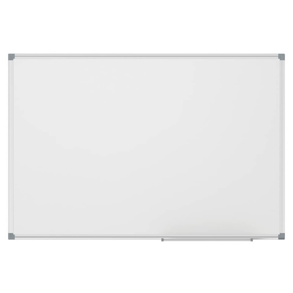 Whiteboard standard Emaille - 150 x 100 cm, grau, magnethaftend, Wandmontage