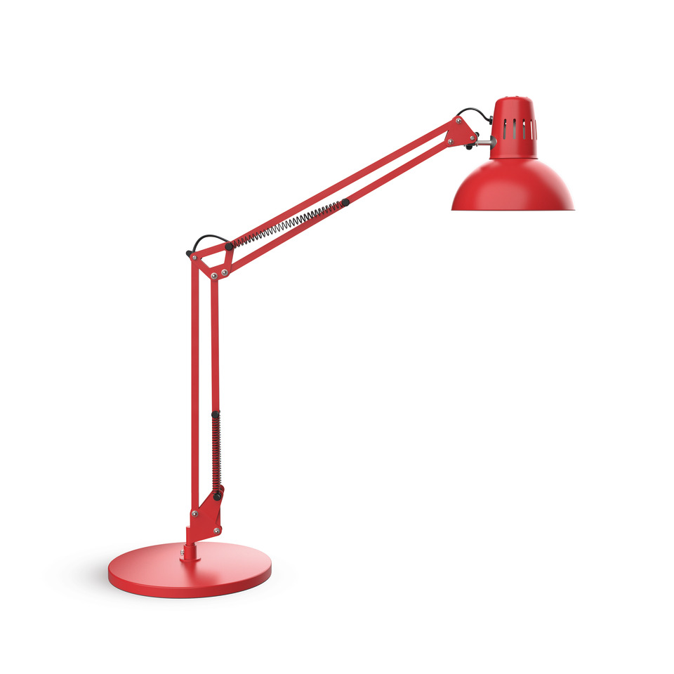 LED-Tischleuchte MAULstudy, mit Standfuß inkl. Leuchtmittel E27, rot