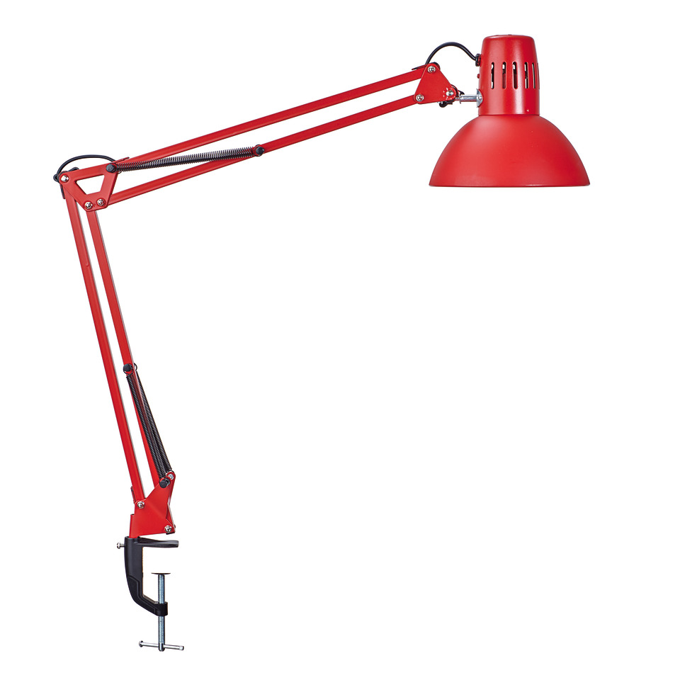 LED-Tischleuchte MAULstudy, Klemme inkl. Leuchtmittel E27, rot