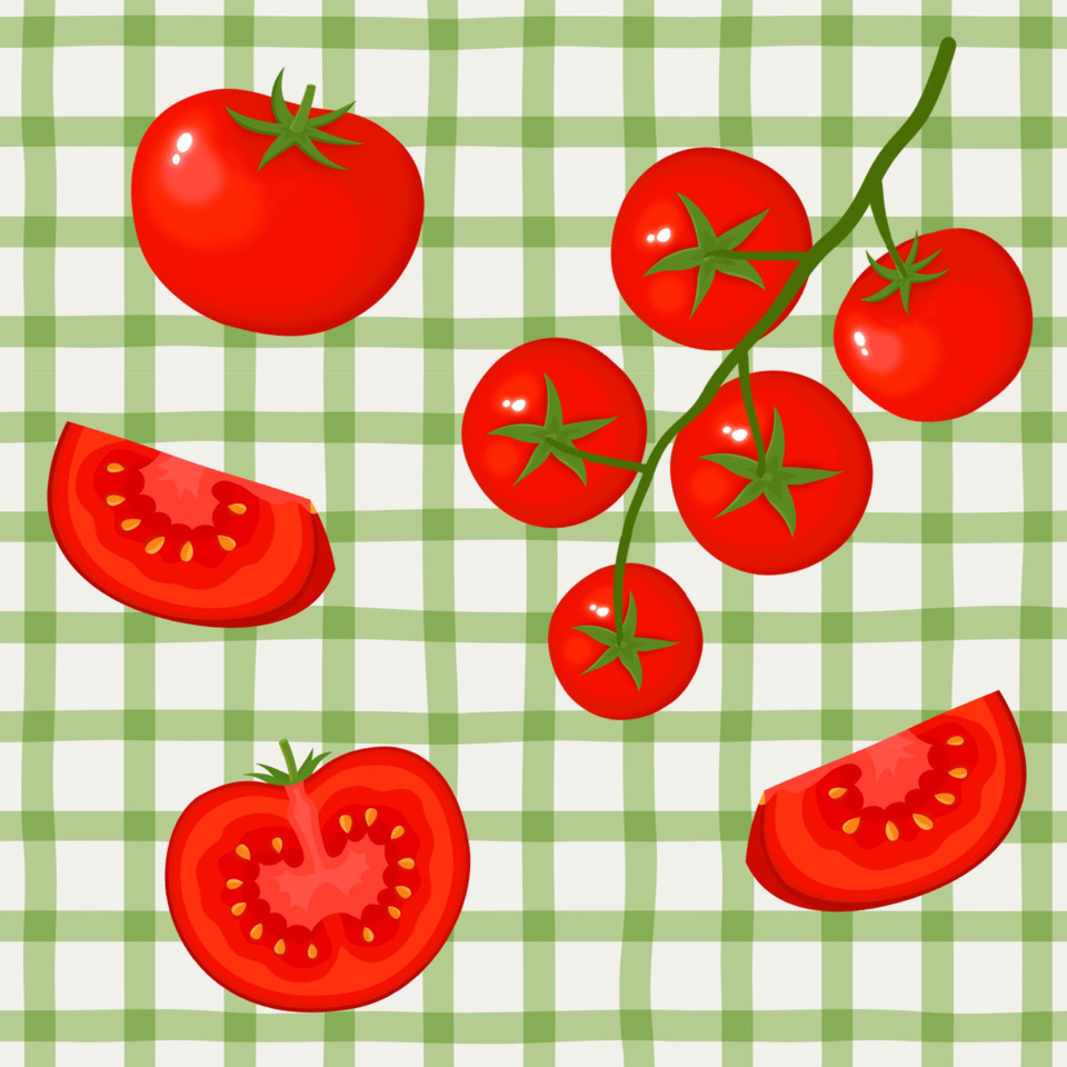 Motivserviette, Tomaten, 33 x 33 cm 3-lagig, 20 Stück