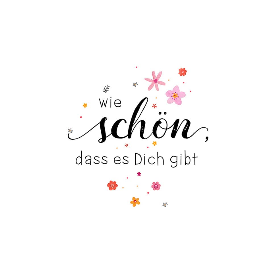 Motivserviette Wie schön, 25 x 25 cm, 3-lagig, 20 Stück