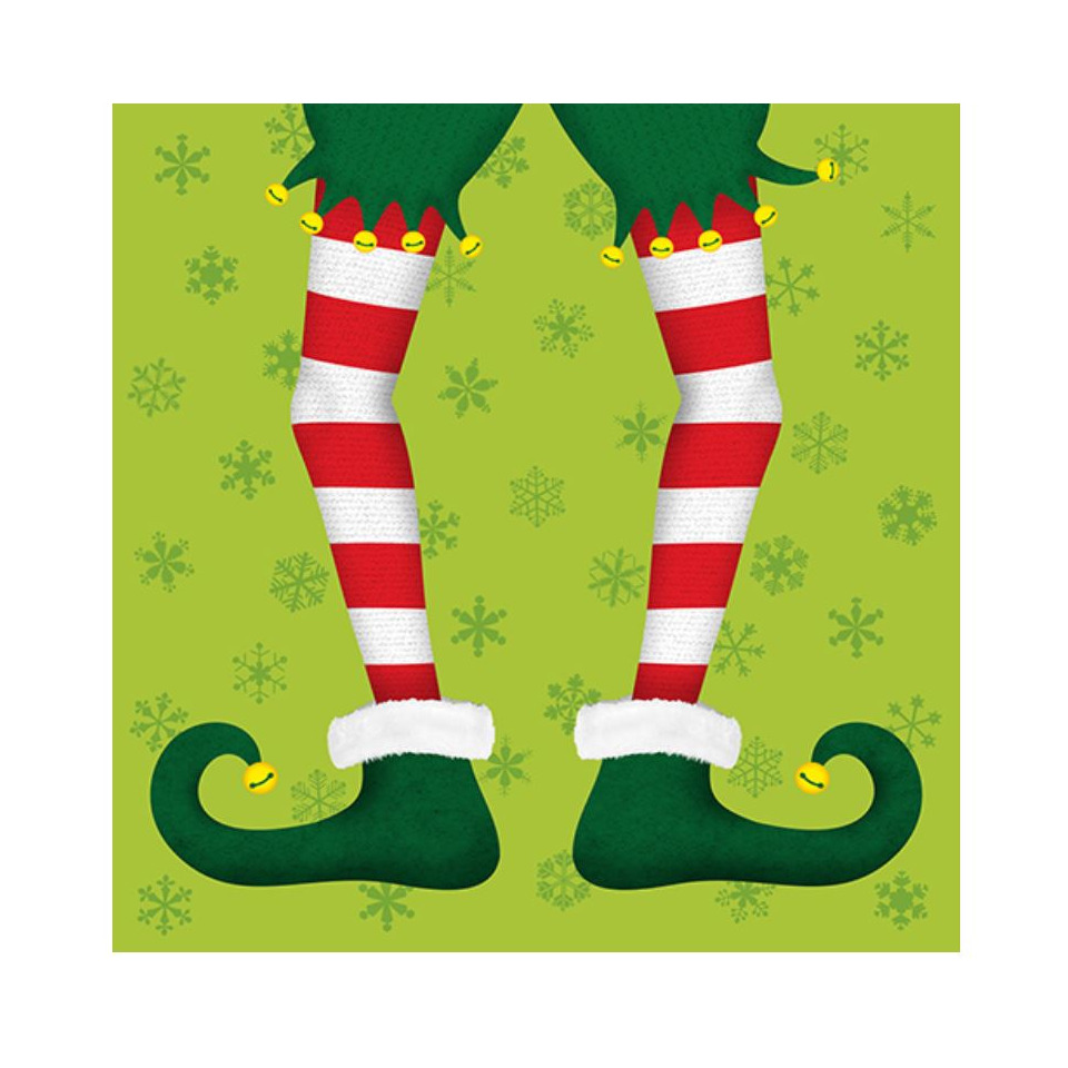 Weihnachtes-Zelltuchserviette Jack the Elf, 33 x 33 cm, 3-lagig, 20 Stück