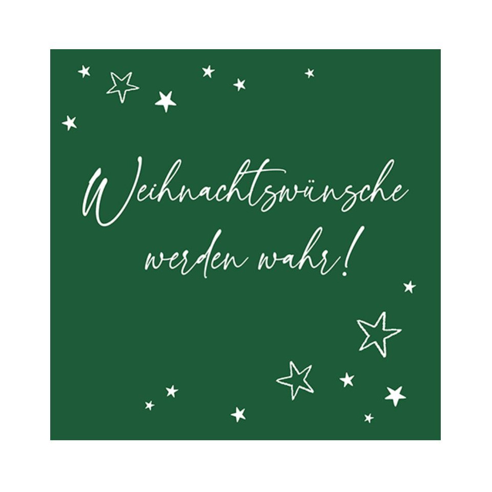 Weihnachts-Zelltuchserviette Weihnachtsfreude tanne, 33 x 33 cm, 3-lagig, 20 Stück