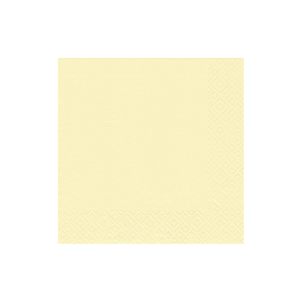 Serviette Zelltuch - 25 x 25 cm, uni creme