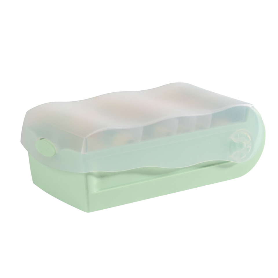 Karteibox CROCO DIN A7 quer,für 900 Karten, transluzent-pastellgrün