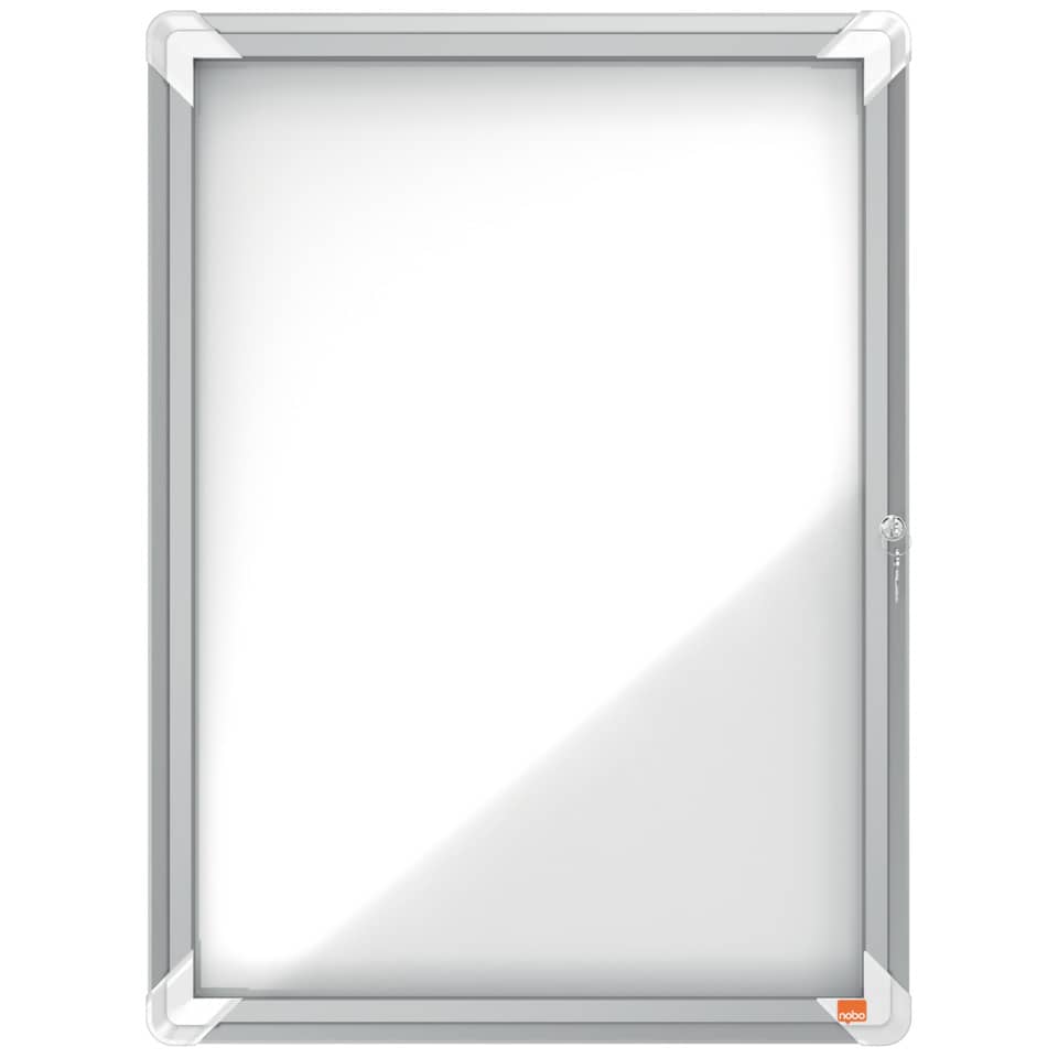 Schaukasten mit Klapptür - 4x A4, 49,3 x 66,7 x 4,3 cm, weiß, magnethaftend