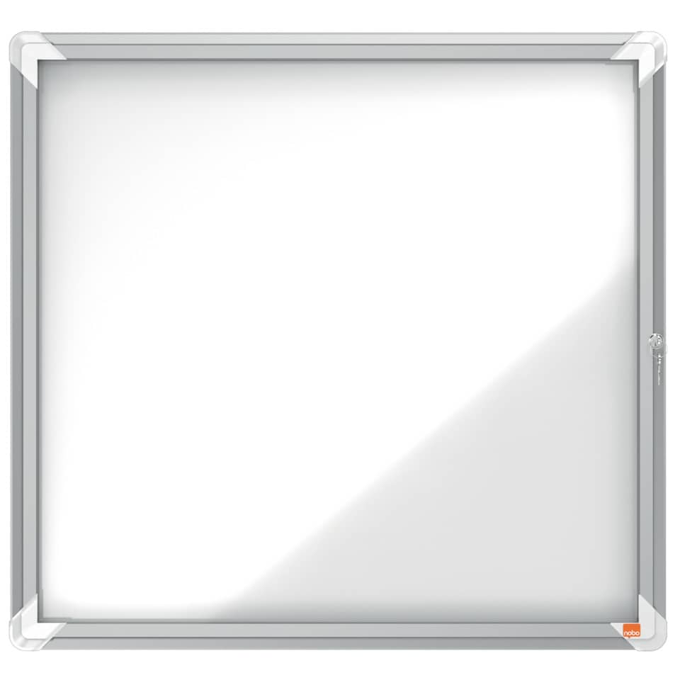 Schaukasten mit Klapptür - 6x A4, 70,8 x 66,7 x 4,3 cm, weiß, magnethaftend
