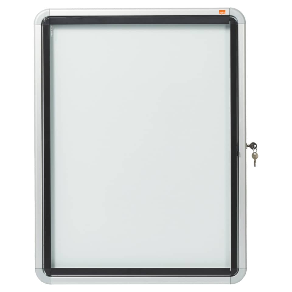 Schaukasten mit Klapptür - 4x A4, 49,3 x 66,7 x 4,3 cm, weiß, magnethaftend