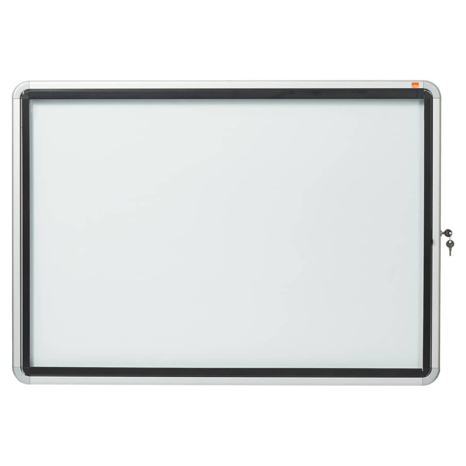 Schaukasten mit Klapptür - 8x A4, 92,3 x 66,7 x 4,3 cm, weiß, magnethaftend