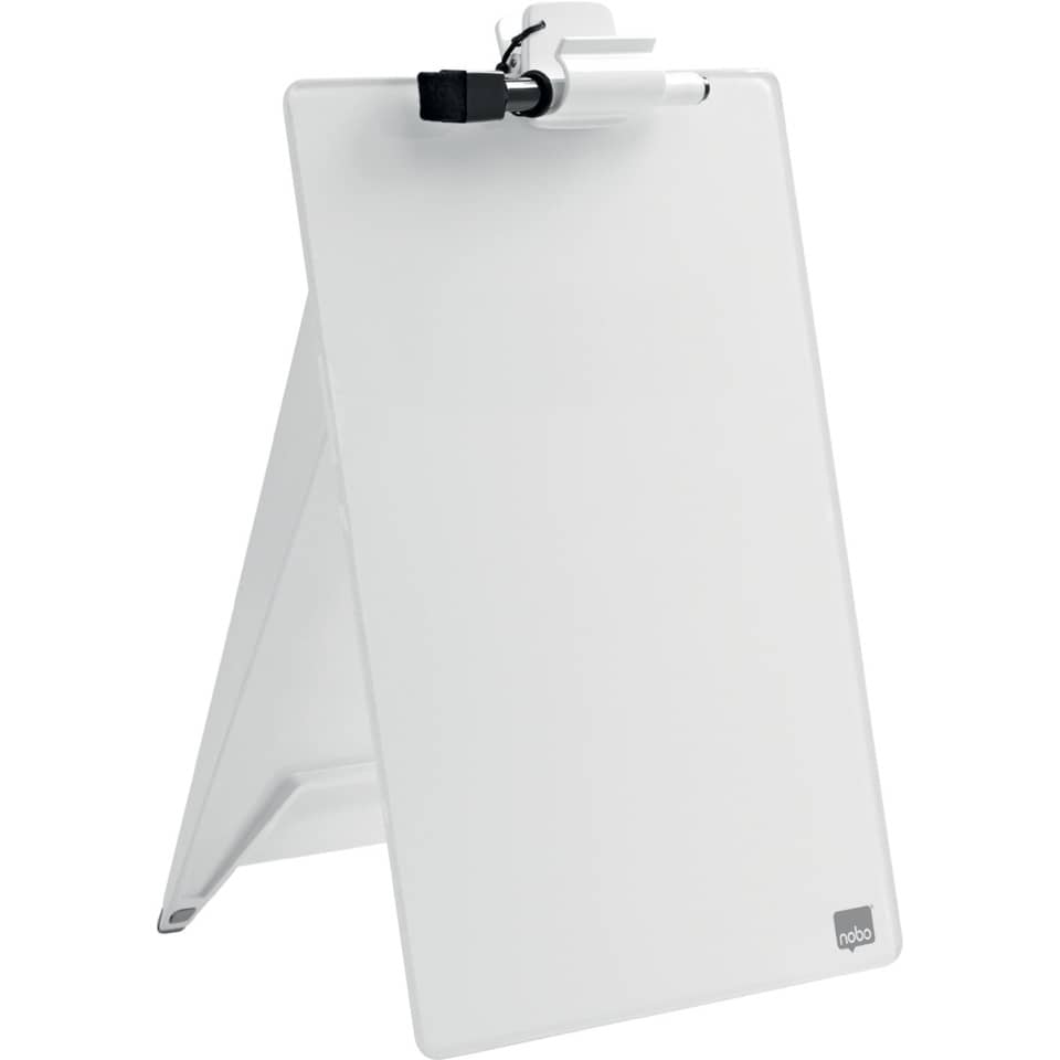 Glas Notizboard Diamond - A4, weiß, aufstellbar