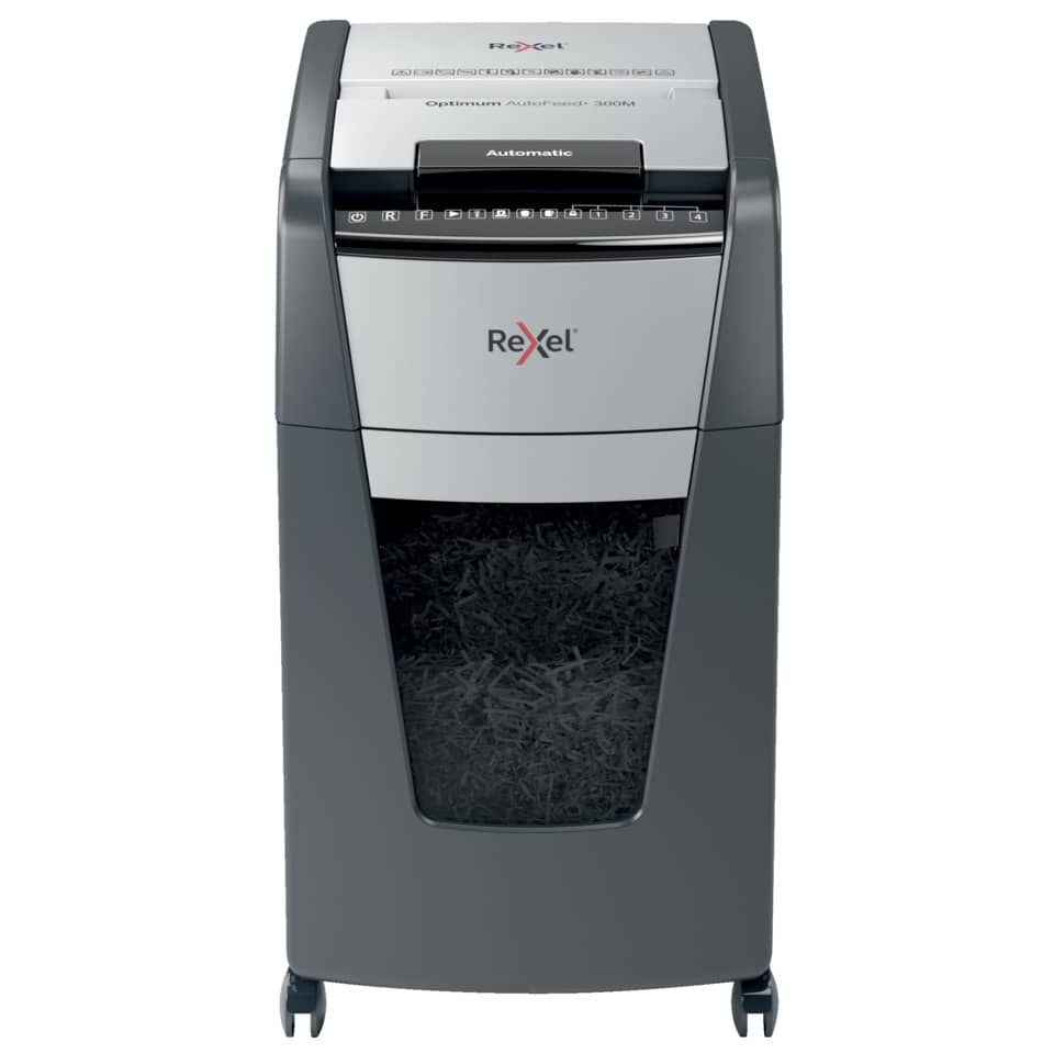 Aktenvernichter Optimum AutoFeed+ 300 M - P-5 schwarz
