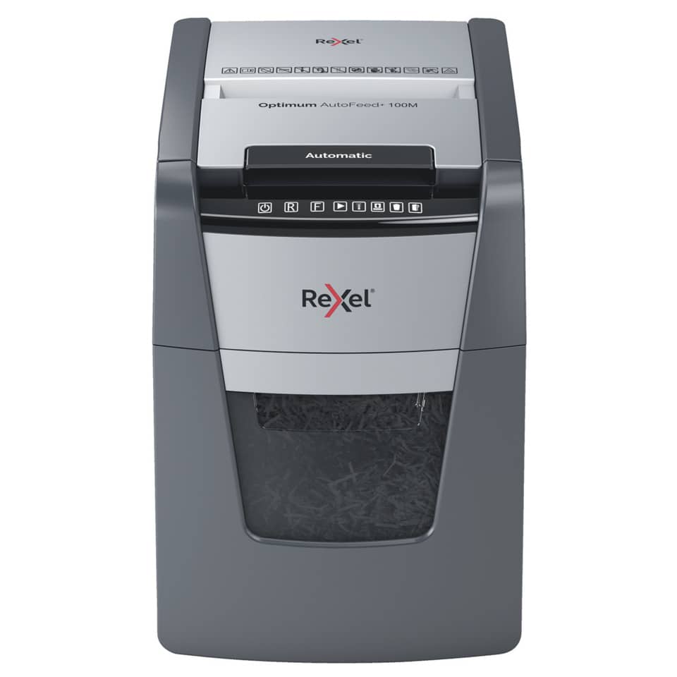 Aktenvernichter Optimum AutoFeed+ 100 M - P-5 schwarz