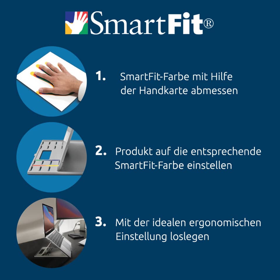 Bildschirmträger SmartFit - für 2 Monitore, höhenverstellbar, schwarz