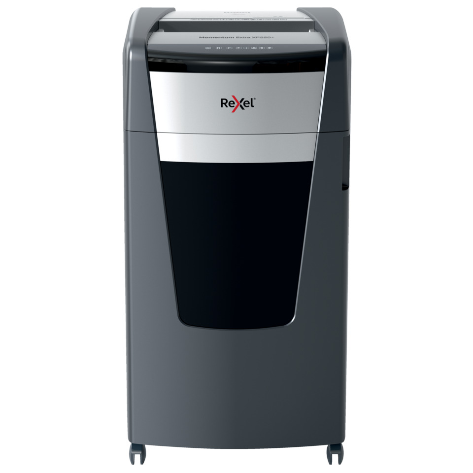Aktenvernichter Momentum Extra XP520+ - P-5 Mikro-Partikelschnitt, 20 Blatt, schwarz