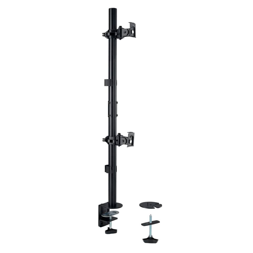 Bildschirmträger 32" Vertikal Dual schwarz