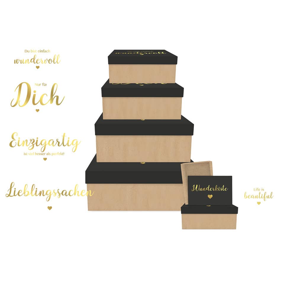 Geschenkkarton Lieblingssachen - 6-tlg. flach