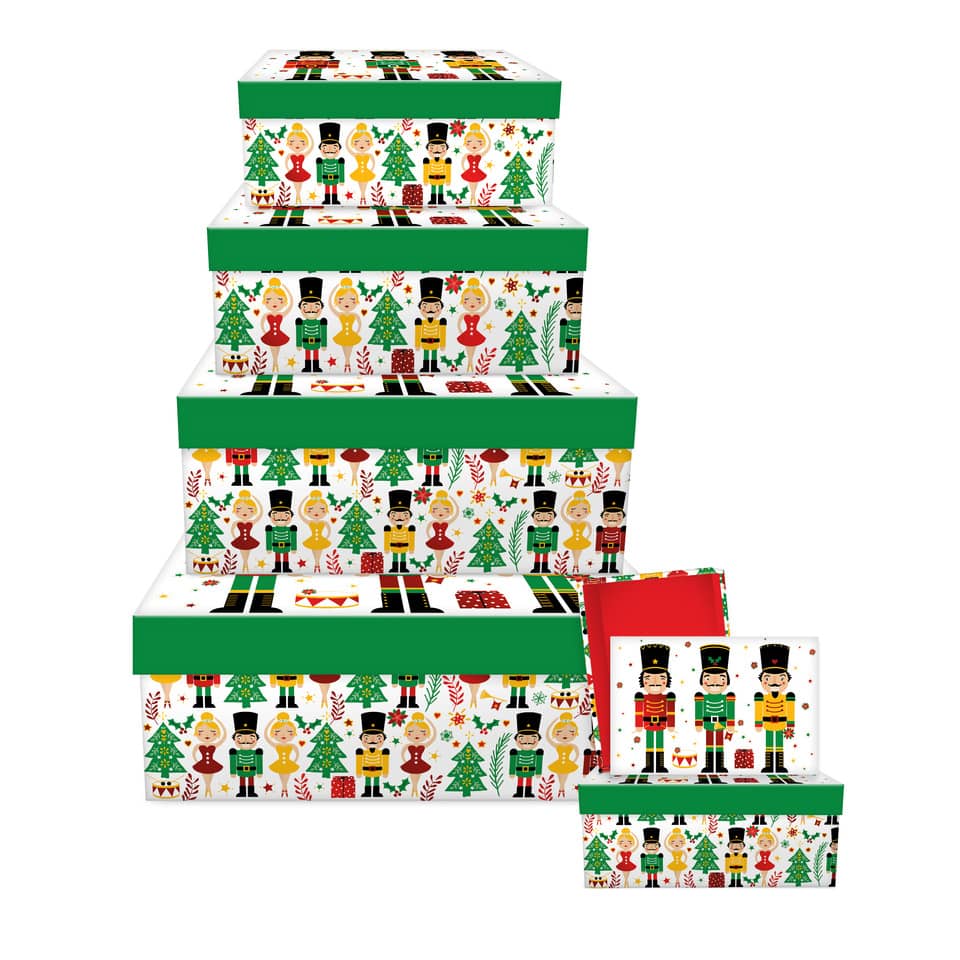 Weihnachts-Geschenkkarton Nussknackersuite, 6-teilig