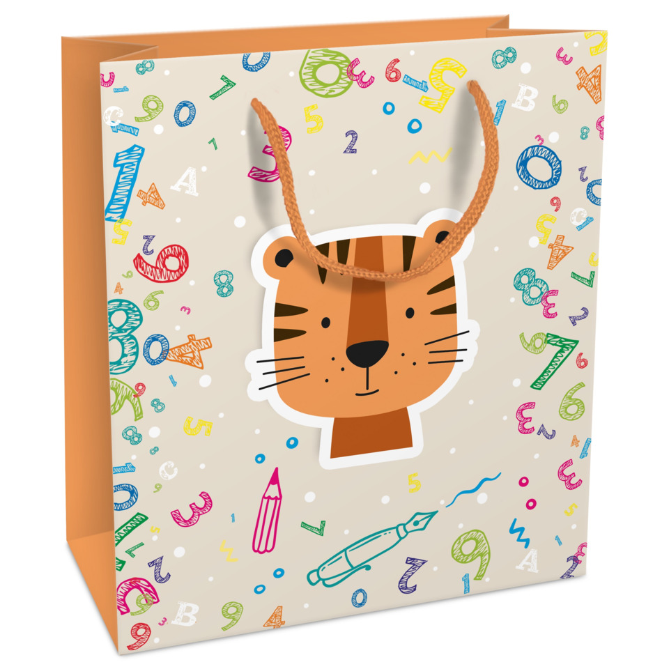 Geschenktragetasche Schultiger, 21 x 18 x 8 cm