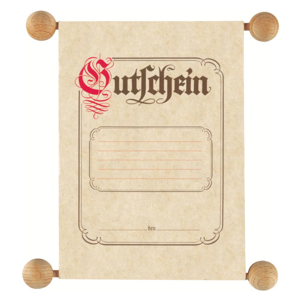 Gutschein im traditionellen Stil, DIN A5