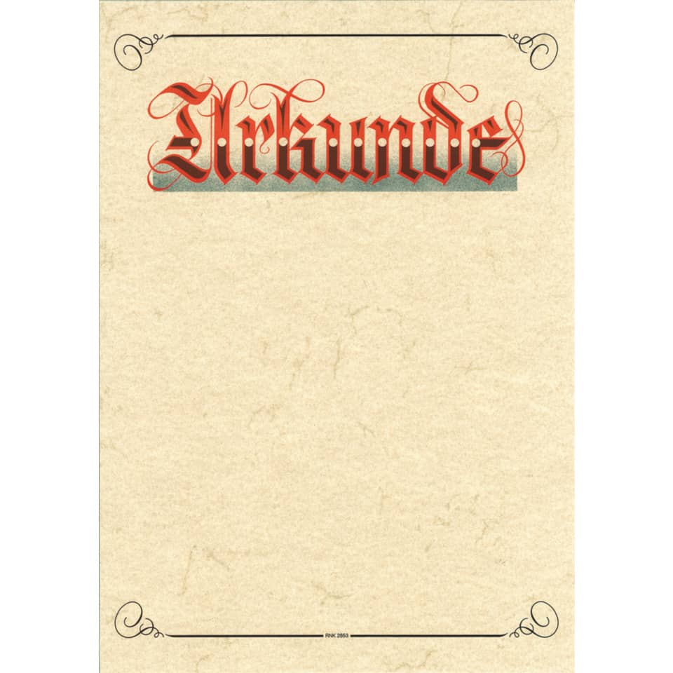 Urkunde Aufschrift "Urkunde" (Elefantenhautpapier), 190g/qm, weiß, DIN A4