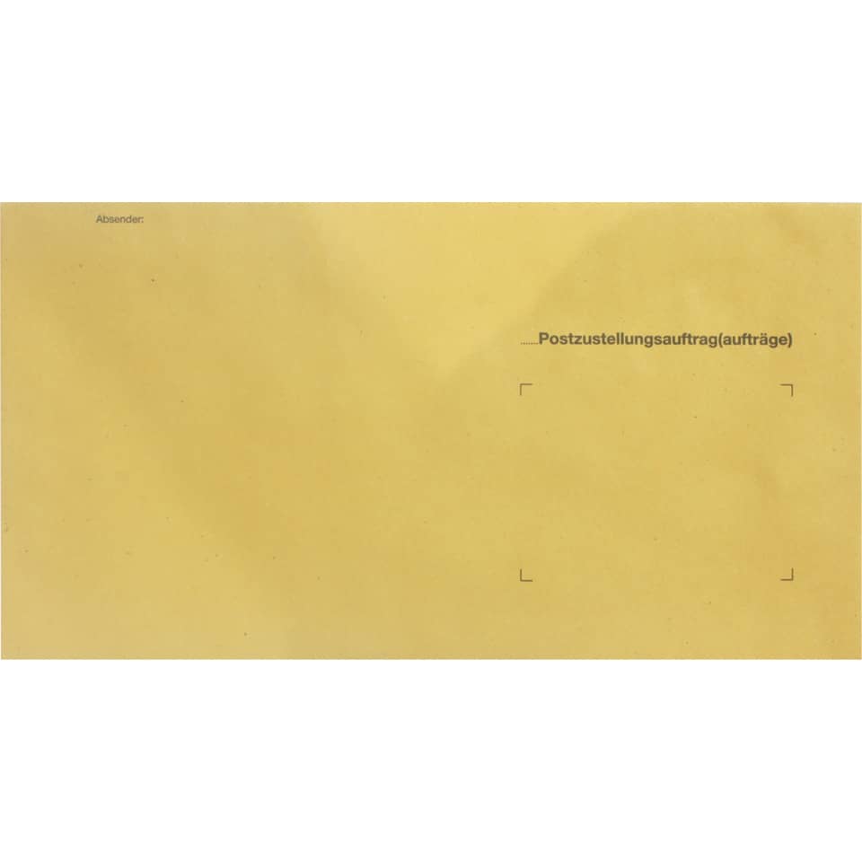 Zustellungsumschlag äußerer 235 x 125 mm - ohne Sichtfenster, 80g/qm, 100 Stück