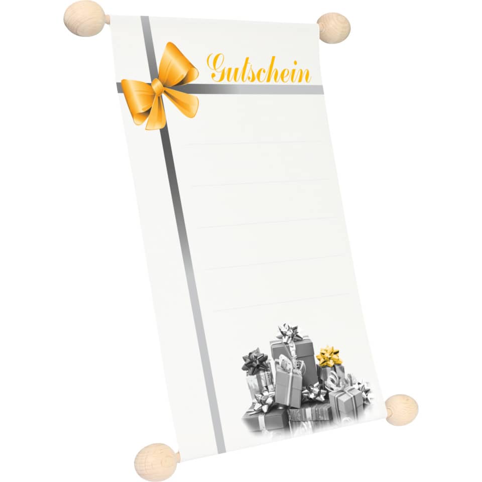 Gutschein Idee & Stil "Gutschein" neutral mit Schleife, DIN A5