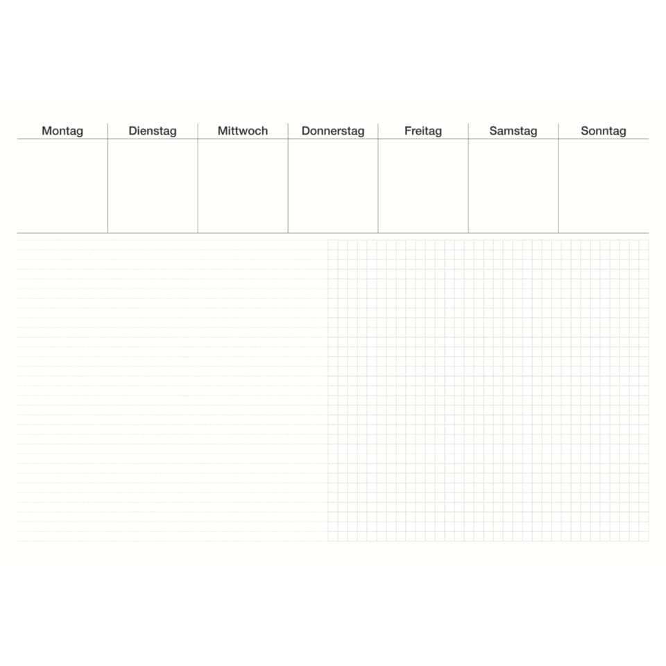 Notiz-Schreibunterlage Office - Liniert & Kariert - 60 x 42 cm, 30 Blatt