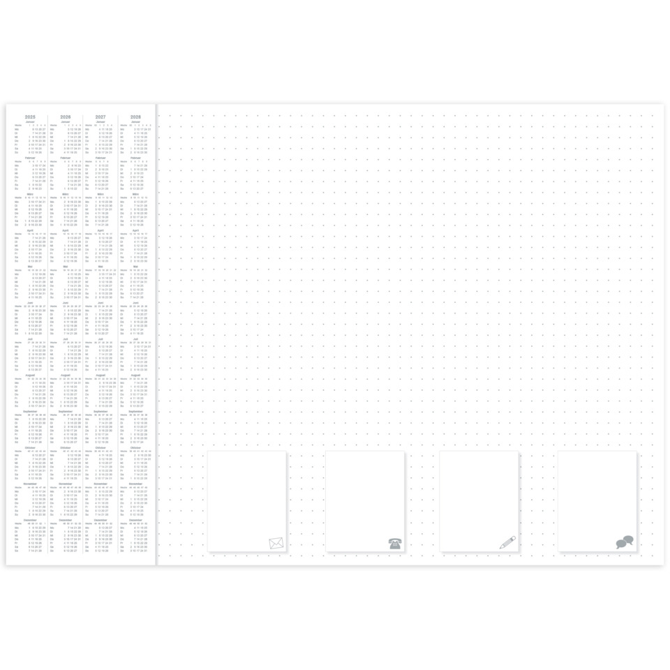 Notiz-Schreibunterlage "Office - dotted" - 60 x 42 cm, 30 Blatt