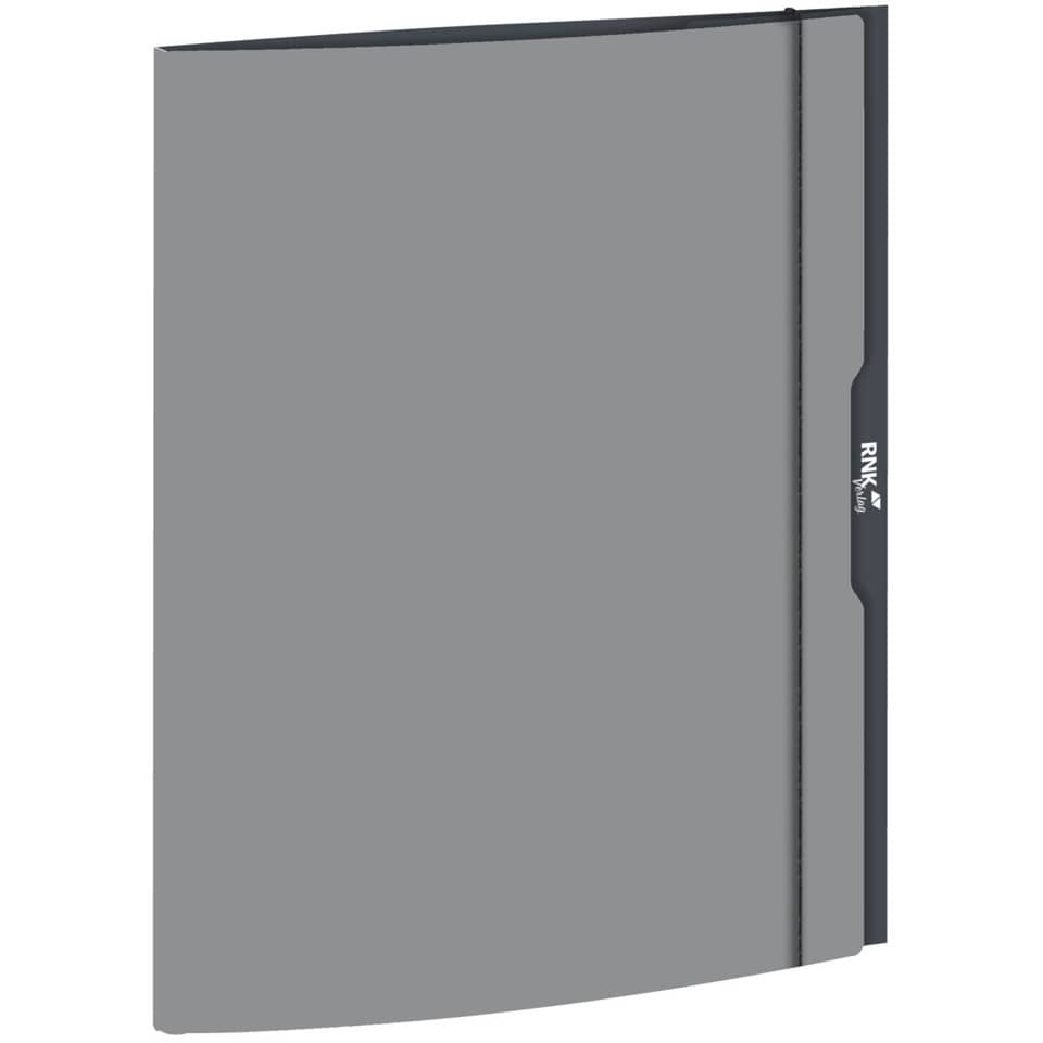 Zeichenmappe friendly grey - A4, 3 Klappen mit Gummizug, Karton