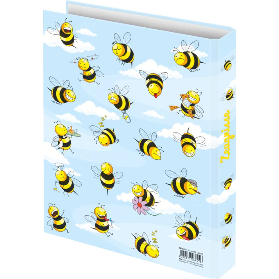 Zeugnisringbuch Crazy Bees - A4, 4 Ring-Mechanik