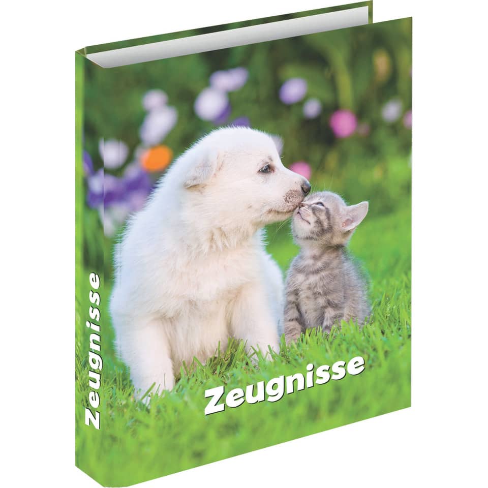 Zeugnisringbuch Hund & Katze - A4, 4 Ring-Mechanik