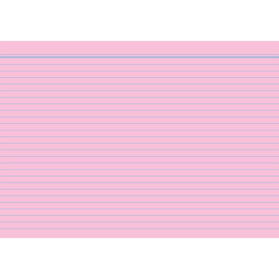 Karteikarten - DIN A5, liniert, rosa, 100 Karten