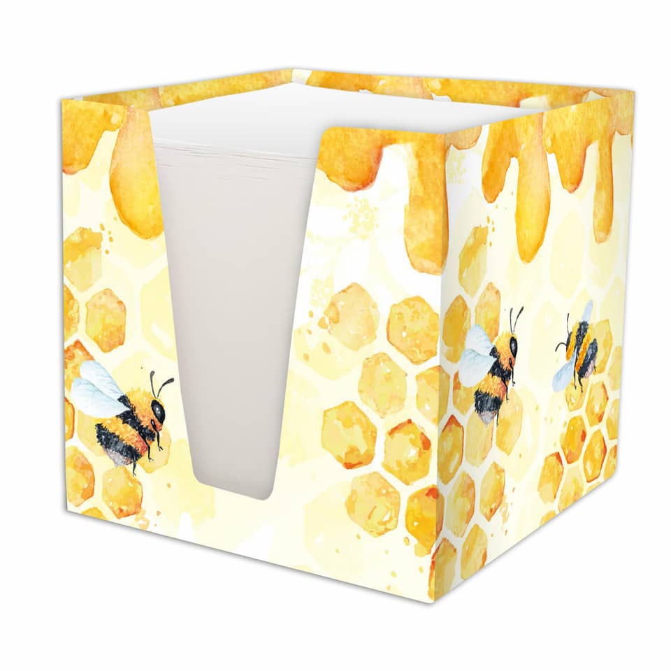 Notizklotz Honey - 900 Blatt, 70 g/qm, weiß, 92 x 92 x 92 mm