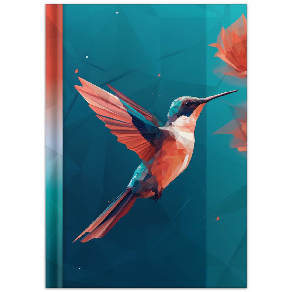 Notizbuch Kolibri - A5, Hardcover, 96 Blatt, kariert